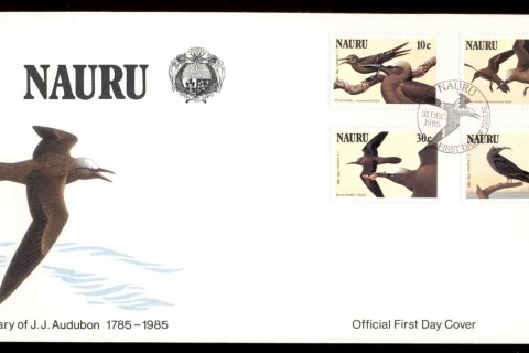 Nauru-1985-Audubon-Birds-FDC