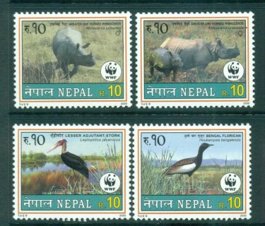 Nepal-2000 WWF Wildlife, Rhino, Birds