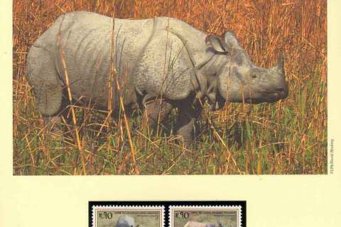 Nepal-2000 WWF Wildlife, Rhino, Birds