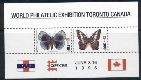 Netherlands-Antilles-1996-CAPEX-Butterflies-MS-MUH