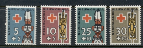 Netherlands-New-Guinea-1958-red-Cross-Ancestral-Images-MUH