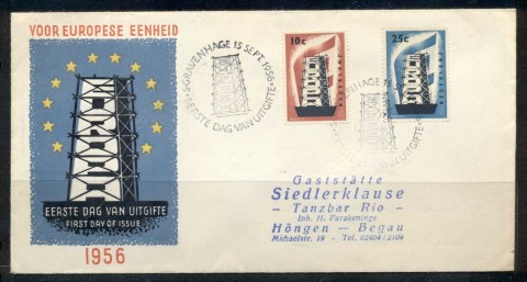 Netherlands-1956-Europa-FDC