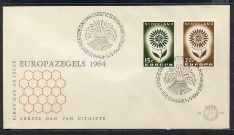 Netherlands-1964-Europa-Daisy-of-Petals-FDC