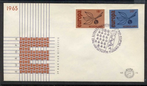 Netherlands-1965-Europa-Leaves-Fruit-FDC