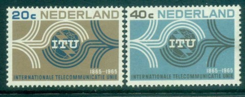 Netherlands-1965-ITU-Centenary-Telecommunications-MUH-lot76684