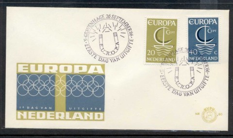 Netherlands-1966-Europa-Sailboat-FDC