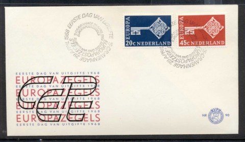 Netherlands-1968-Europa-Key-with-Emblem-FDC