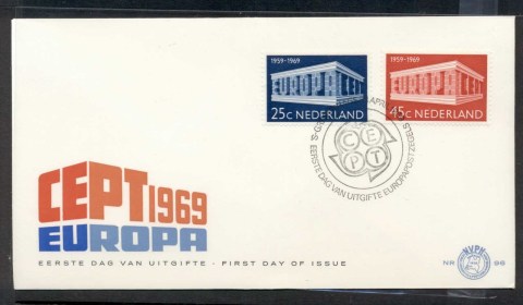 Netherlands-1969-Europa-Building-FDC