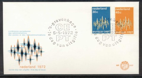 Netherlands-1972-Europa-Sparkles-FDC