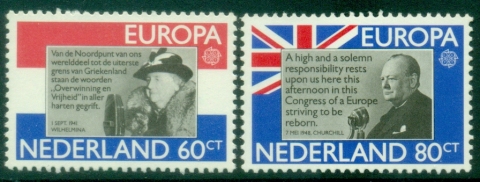 Netherlands-1980-EUROPA-Stamps-Famous-People-MUH