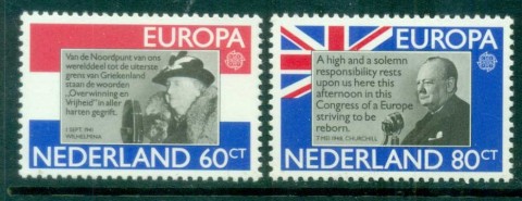 Netherlands-1980-Queen-Wilhemina-Winston-Churchill-MUH-lot76795