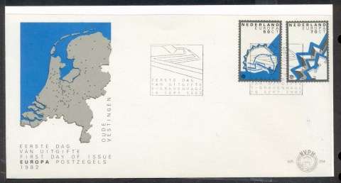 Netherlands-1982-Europa-History-FDC