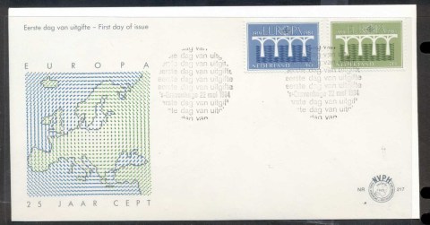 Netherlands-1984-Europa-Bridge-FDC