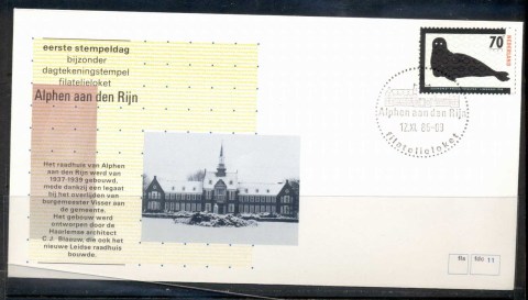 Netherlands-1986-11-Town-Cancel-Alpen-aan-den-Rijn-FDC