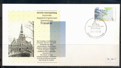 Netherlands-1986-12-Town-Cancel-Franeker-FDC