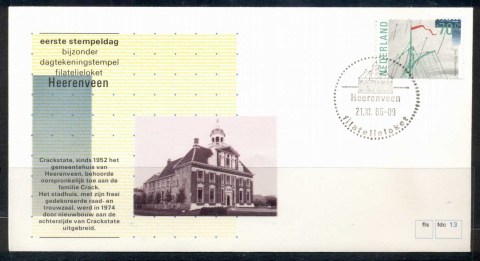 Netherlands-1986-13-Town-Cancel-Heerenveen-FDC