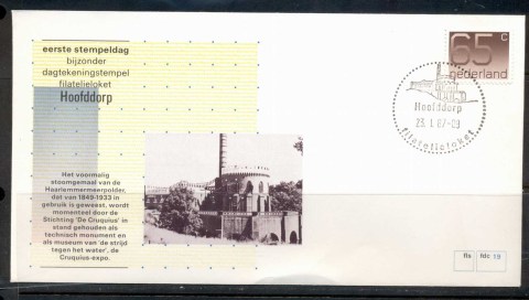 Netherlands-1987-19-Town-Cancel-Hoofddorp-FDC_1