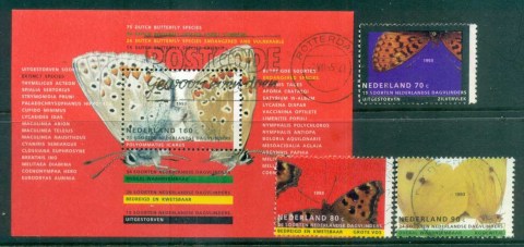 Netherlands-1993-Butterflies-MS-FU-lot76935