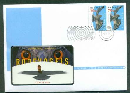 Netherlands-1995-Birds-of-Prey-Phonecard-FDC-lot50444