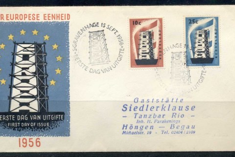 Netherlands-1956-Europa-FDC