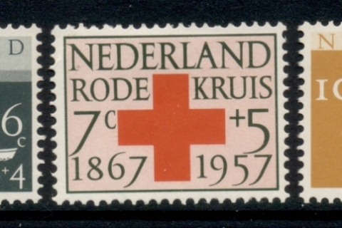 Netherlands-1957-Red-Cross-Foundinf-90th-Anniversary-MLH