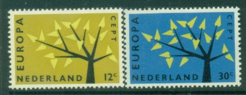 Netherlands-1962-EUROPA-Stamps-MLH