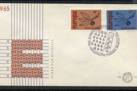 Netherlands-1965-Europa-Leaves-Fruit-FDC