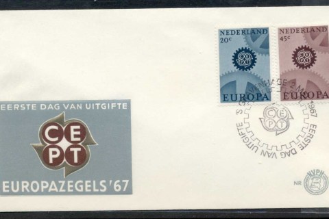Netherlands-1967-Europa-Cogwheels-FDC