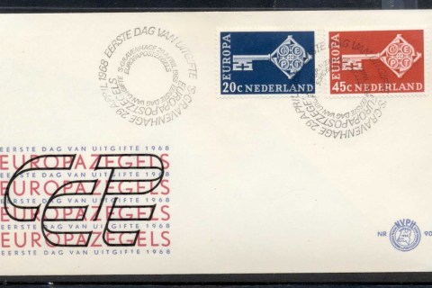Netherlands-1968-Europa-Key-with-Emblem-FDC