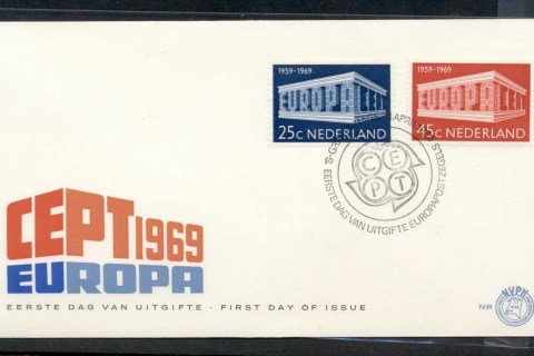 Netherlands-1969-Europa-Building-FDC