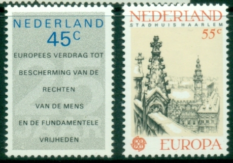 Netherlands-1978-EUROPA-Stamps-Monuments-MUH