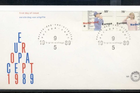 Netherlands-1989-Europa-Childrens-Play-FDC