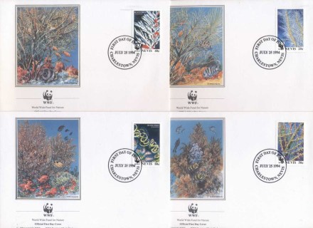 Nevis-1994 WWF Black Corals FDC