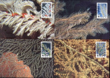 Nevis-1994 WWF Black Corals Maxicards