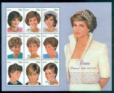 Nevis-1997 Princess Diana in Memoriam, Princess of Wales MS