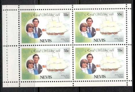 Nevis-1981-Royal-Wedding-Charles-Diana-55c-booklet-pane-MUH