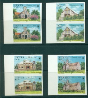 Nevis-1985-Xmas-IMPERF-Pairs-MUH-Lot21238