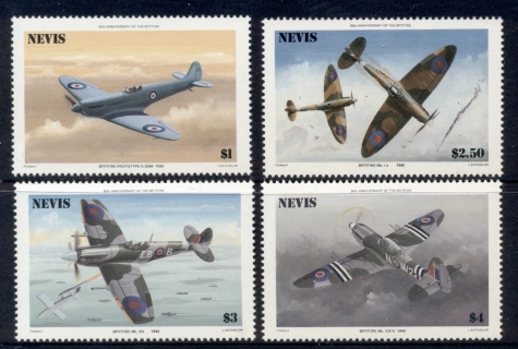 Nevis-1986-Spitfire-Fighter-Plane-50th-Anniversary-MUH