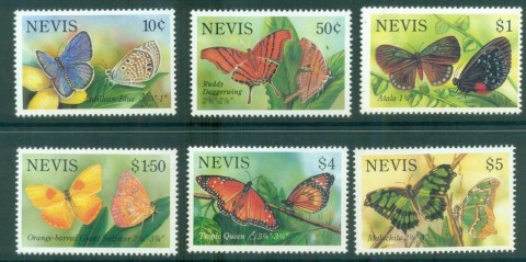 Nevis-1993-Butterflies-Asst6-8-MUH-lot80957