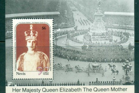 Nevis-1990-Queen-Mother-90th-Birthday-MS-MUH