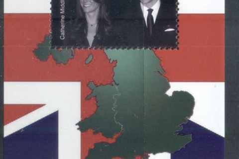 Nevis-2011 Royal Engagement William & Kate #1033 $6 MS