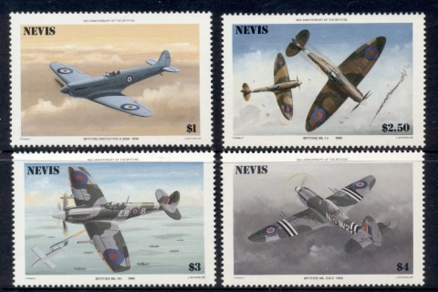 Nevis-1986-Spitfire-Fighter-Plane-50th-Anniversary-MUH
