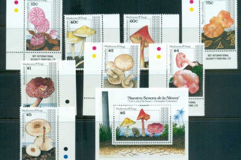 Nevis-1991-Funghi-1x-MS-MUH-lot80950