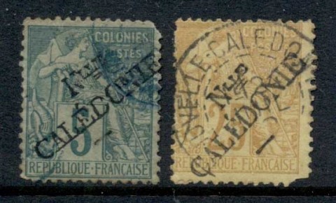 New Caledonia 1892 Surch 5,10c
