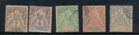 New Caledonia 1892-1904 Navigation & Commerce 2,4,5,10,15c