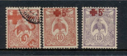 New Caledonia 1915-17 Red Cross Surch