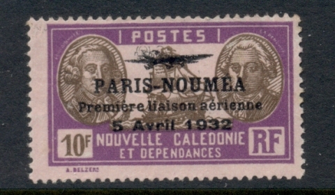 New Caledonia 1937 Paris Noumea Flight Opt 10f