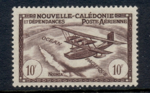 New Caledonia 1942-43 Airmail redrawn 10f