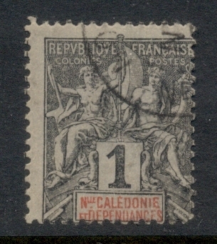 New Caledonia 1892-1904 Navigation & Commerce 1c