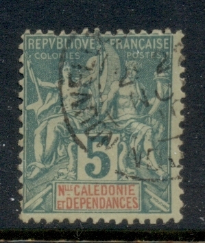 New Caledonia 1892-1904 Navigation & Commerce 5c